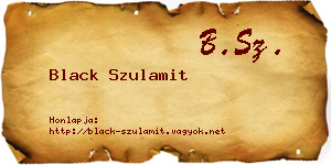 Black Szulamit névjegykártya